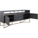 Jameson Natural Black / Black Faux Shagreen / Stained Gold Cabinet