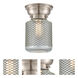 Aditi Stanton 1 Light 6 inch Brushed Satin Nickel Flush Mount Ceiling Light, Aditi