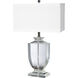 Crystal 27 inch 150 watt Clear Table Lamp Portable Light