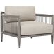 Borneo Charcoal Gray Rope and Nuance Dove Outdoor Lounge Chair