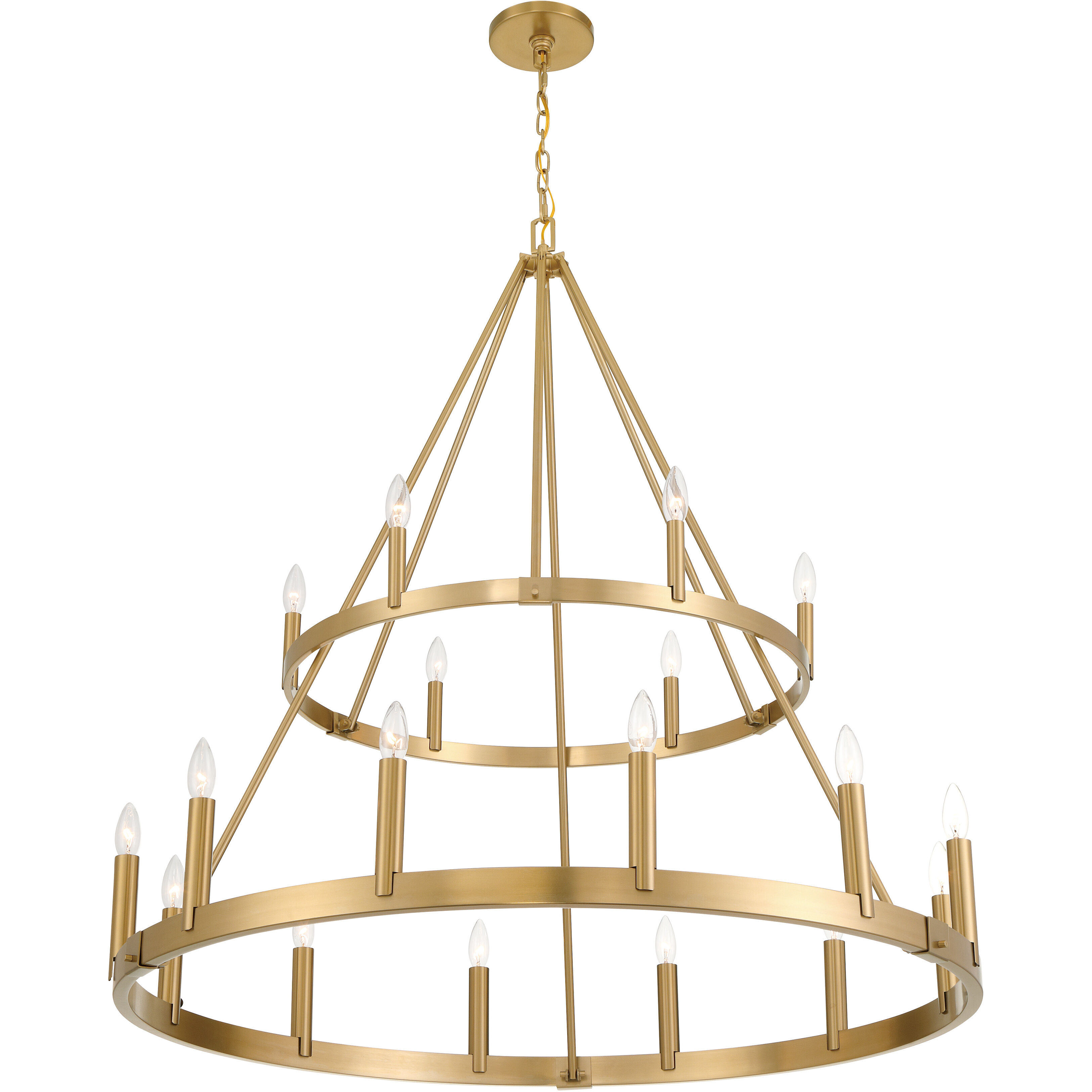 Dutton 18 Light 42.75 inch Signature Brass Chandelier Ceiling Light