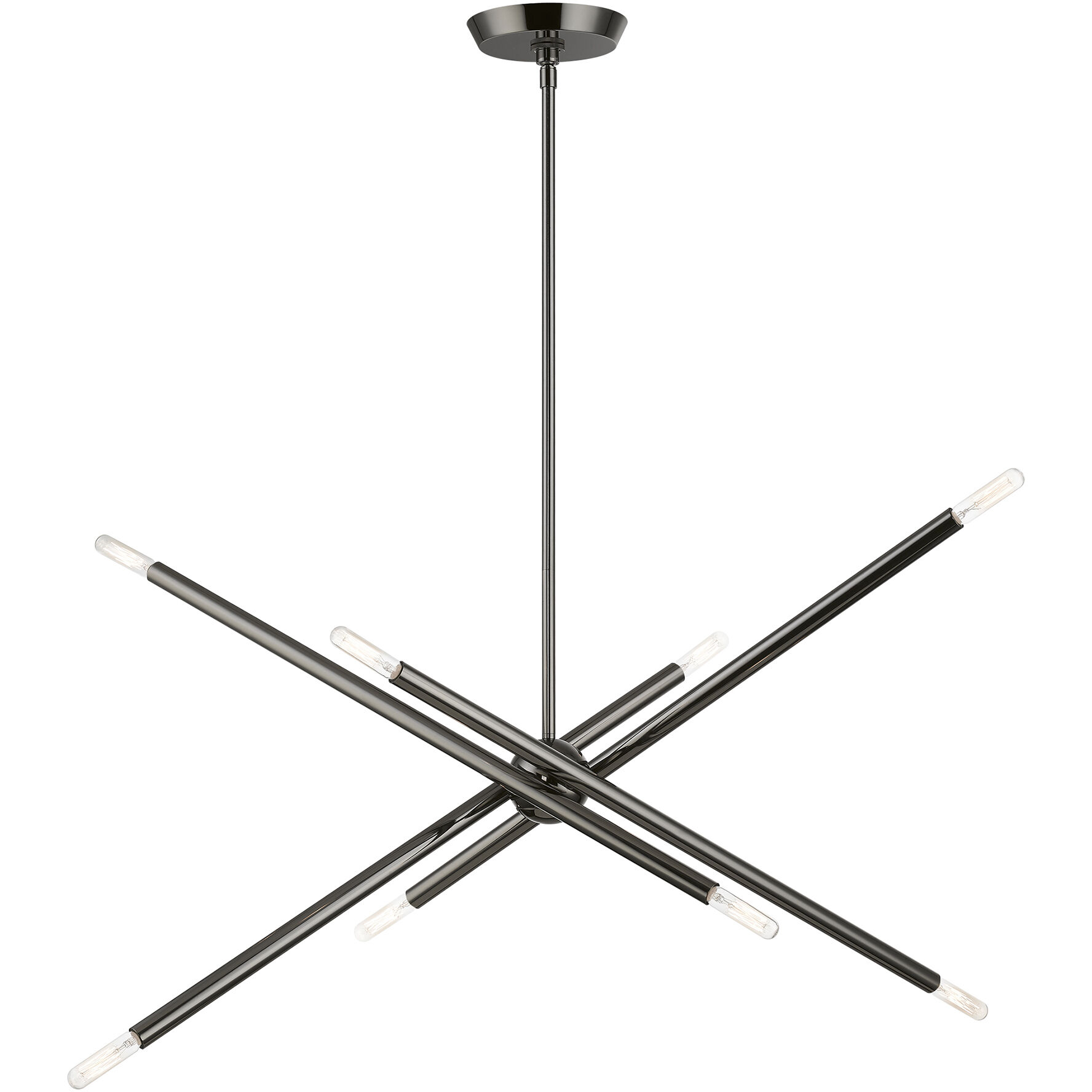 Soho 8 Light 32 inch Black Chrome Linear Chandelier Ceiling Light