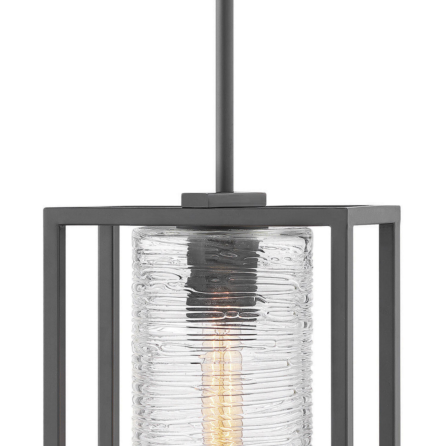 Pax 1 Light 9 inch Satin Black Outdoor Hanging Lantern