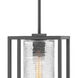 Pax 1 Light 9 inch Satin Black Outdoor Hanging Lantern