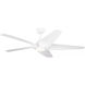 Dellwood 56 inch Matte White Outdoor Ceiling Fan