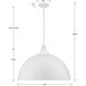 Soto 3 Light 23.5 inch White Pendant Ceiling Light