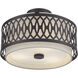 Vistaview 3 Light 15 inch English Bronze Semi-Flush Ceiling Light