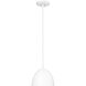 Vega 1 Light 8 inch Matte White Pendant Ceiling Light