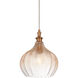 Matteo Lighting Renity 1 Light 10 inch Aged Gold Brass Pendant Ceiling Light C80102AG - Open Box