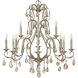 Carlton 12 Light 35 inch Silver Leaf Indoor Chandelier Ceiling Light