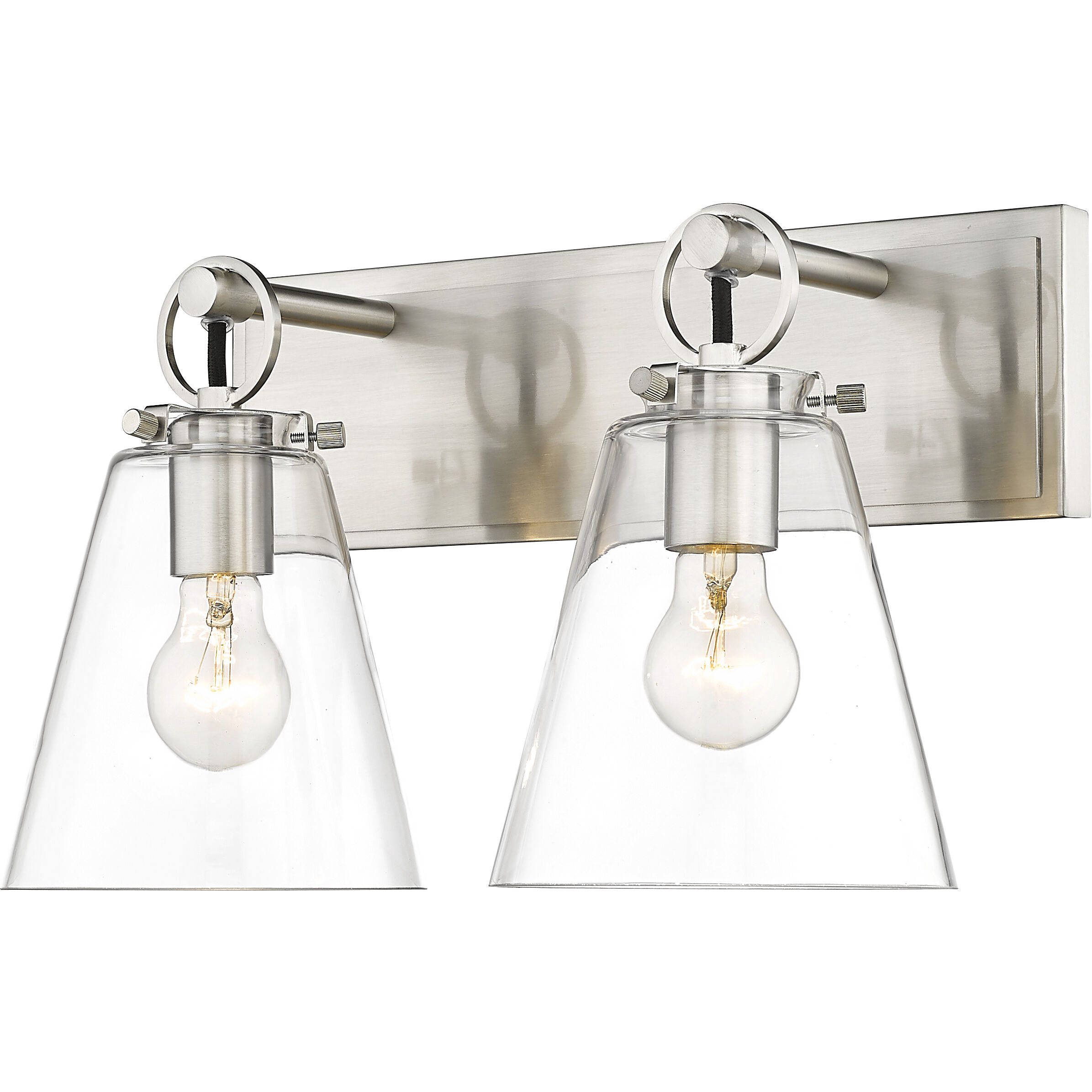 Harper 2 Light 15.5 inch Brushed Nickel Vanity Wall Light