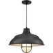 R-Series 1 Light 17 inch Satin Black Outdoor Pendant