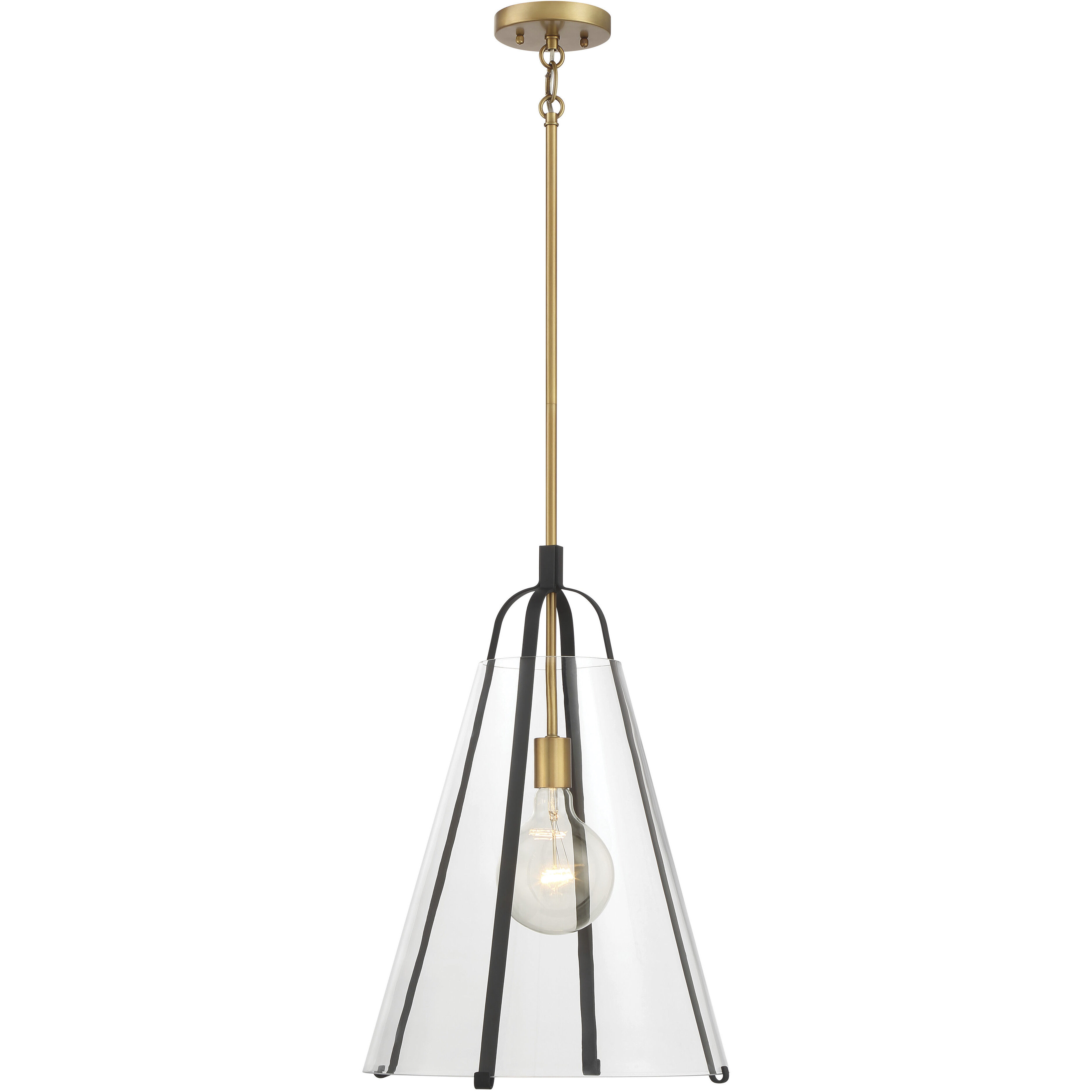 Paxos 1 Light 15.5 inch Legacy Brass and Sand Coal Pendant Ceiling Light