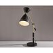 Oscar 32 inch 40.00 watt Black with Antique Brass Adjustable Desk Lamp Portable Light