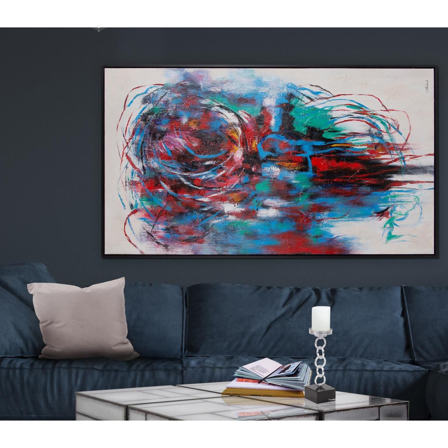 Festival In The Park 73.75 X 41.75 inch Hand Painted Canvas