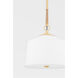 White Plains 1 Light 14 inch Aged Brass Pendant Ceiling Light