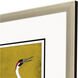 Song of the Crane Yellow and Black and Multi and White Framed Art