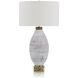 Leah White and Cream Table Lamp Portable Light