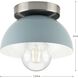 Eva 1 Light 7 inch Coastal Blue Flush Mount Ceiling Light