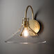 Henry Wall Sconce Wall Light in Modern Brass, Clear