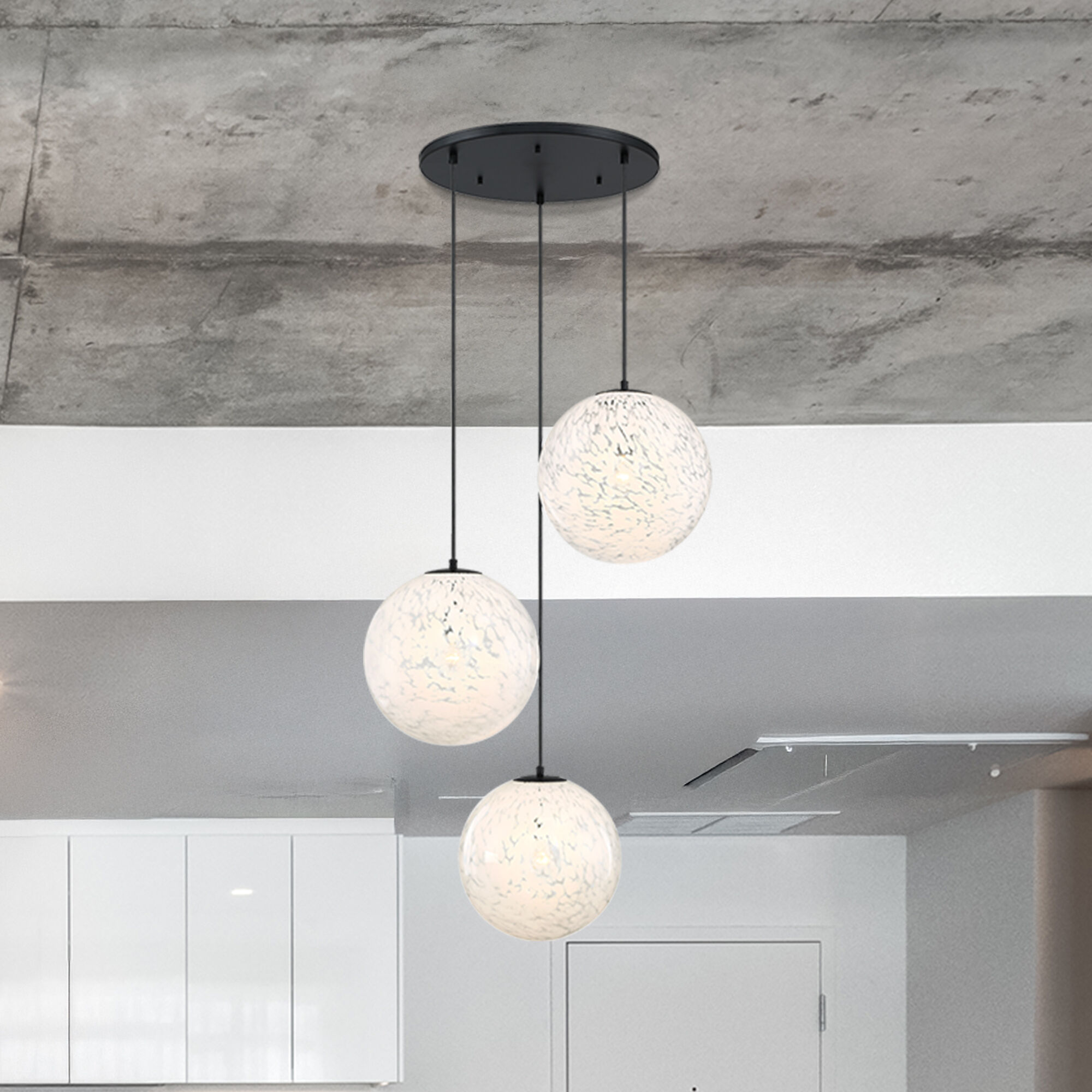 Circo LED 30 inch Matte Black Chandelier Ceiling Light