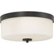 Denver 2 Light 13.63 inch Mahogany Bronze Flush Mount Ceiling Light