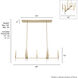Sunjai 7 Light 48 inch Alturas Gold Linear Chandelier Ceiling Light