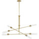Equilibrium LED 51.75 inch Natural Aged Brass Multi-Light Pendant Ceiling Light