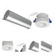 M-Wave Matte Powder White Recessed Can-less Adjustable LED Downlight in 3000K
