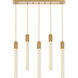 Weston 5 Light 36 inch Satin Gold Pendant Ceiling Light