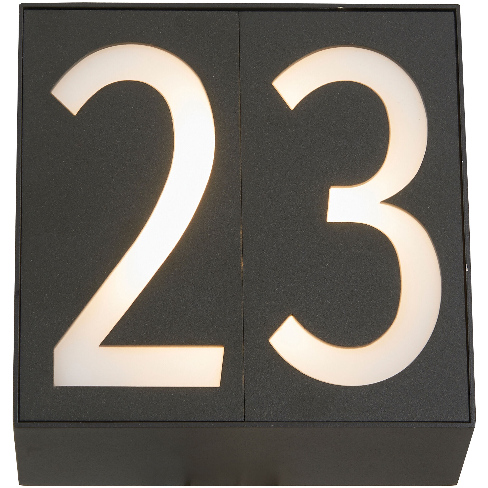 Numero LED 5 inch Matte Black Outdoor Wall Light