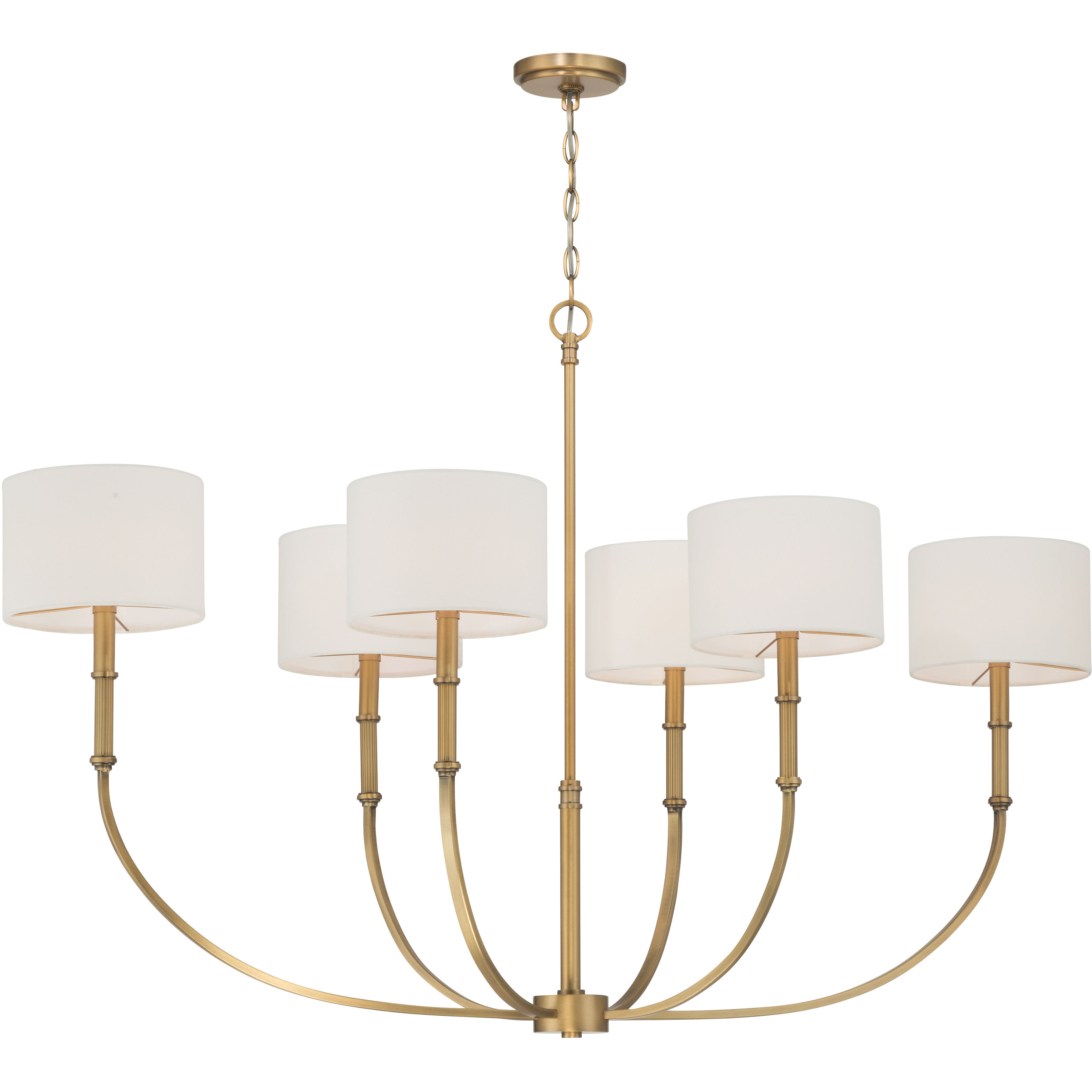 Molvene 6 Light 48 inch Legacy Brass Linear Chandelier Ceiling Light