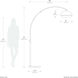 Morelli 76 inch 9 watt Weathered Brass and Matte Black Arc Floor Lamp Portable Light