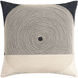 Eternity 22 X 22 inch Beige / Black Accent Pillow