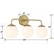 Maverick Bath Vanity Light Wall Light in Vibrant Gold