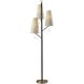 Daniel 71 inch 40.00 watt Black with Antique Brass Accents Floor Lamp Portable Light