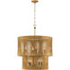 Aven 8 Light 24 inch Sand Coal Black and Legacy Brass Pendant Ceiling Light