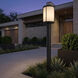 Luning LED 13.38 inch Textured Black Outdoor Post Lantern in Etched White Glass