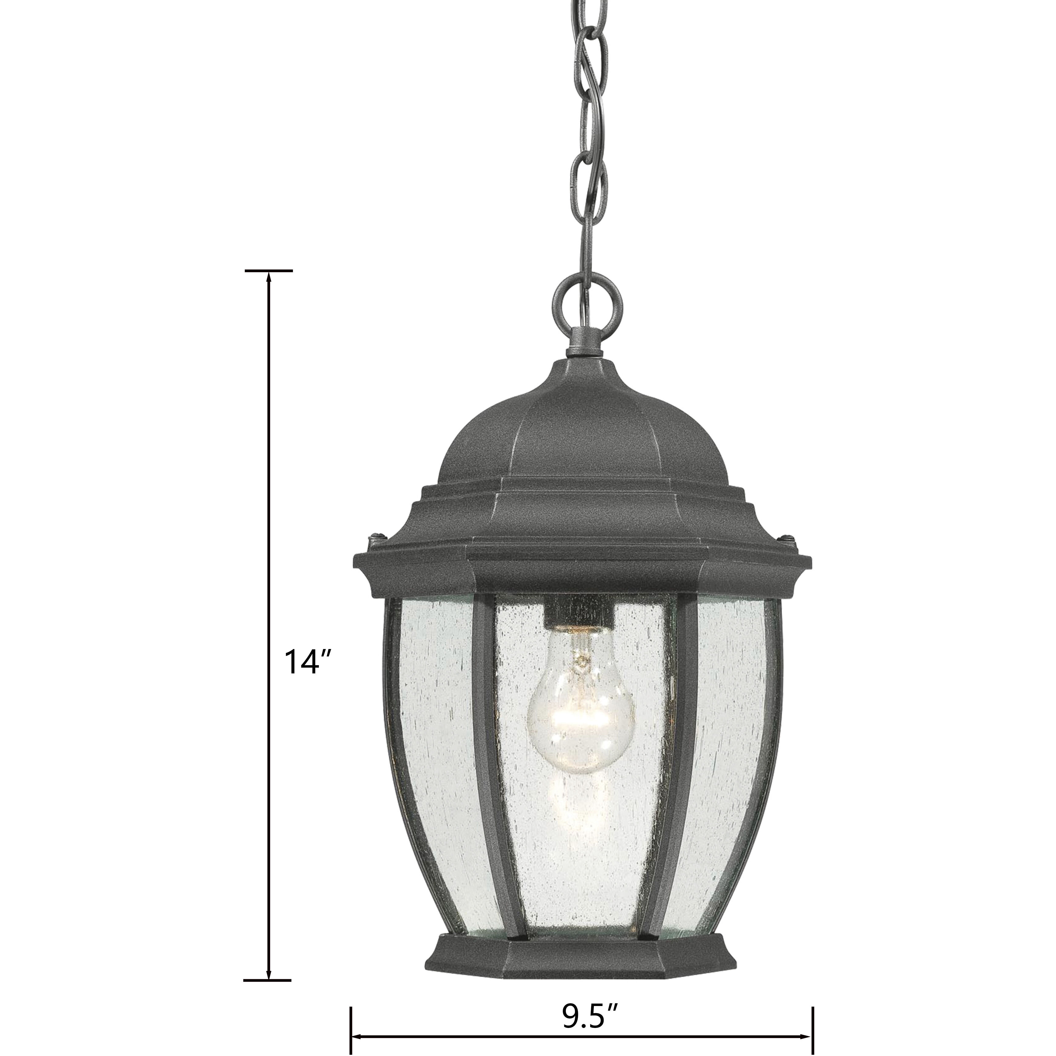 Covington 1 Light 9.5 inch Black Outdoor Pendant