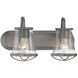 Darby 2 Light 18 inch Weathered Iron Bath Bar Wall Light