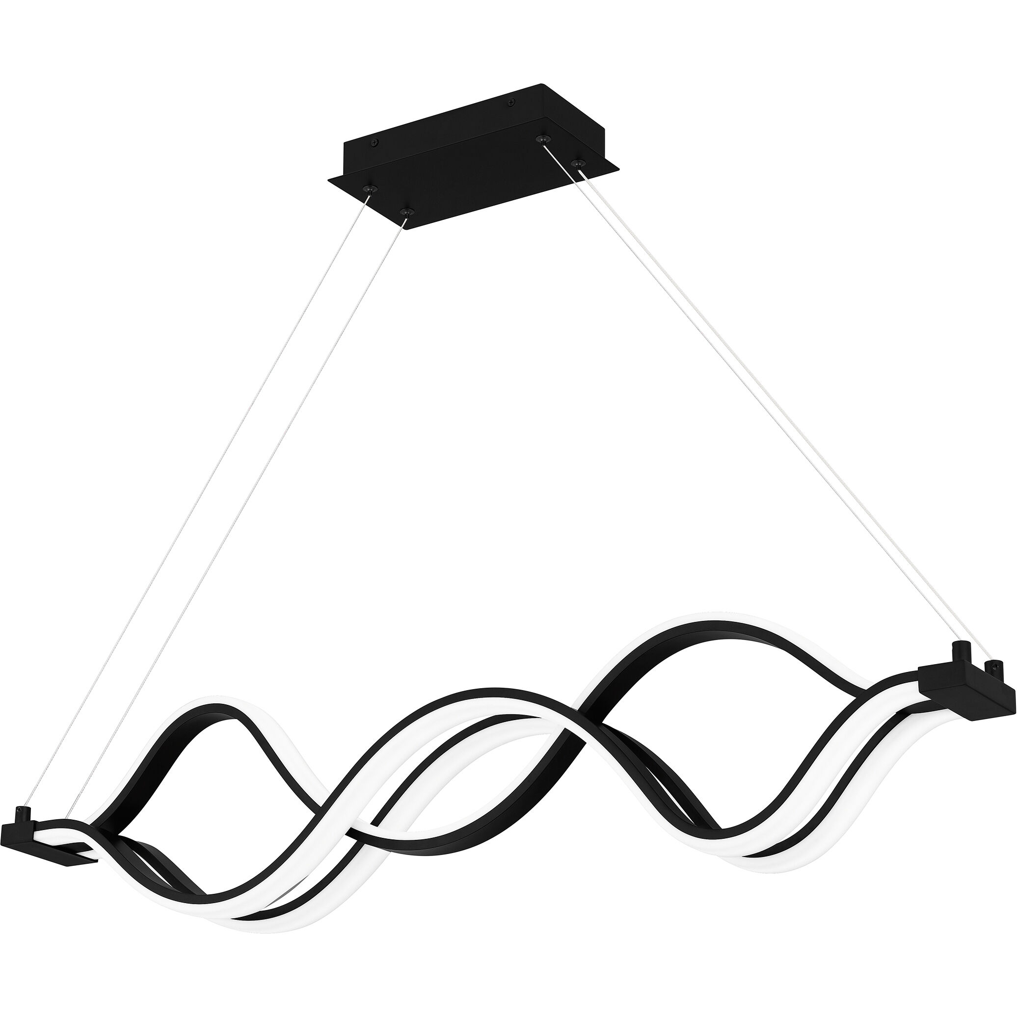Bleecker 39 inch Matte Black Island Light Ceiling Light