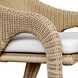 Kavali Natural Honey and Oyster White Outdoor Dining Chair
