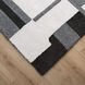 Kali 130 X 94 inch Black/White/Grey Rug in 8 x 11