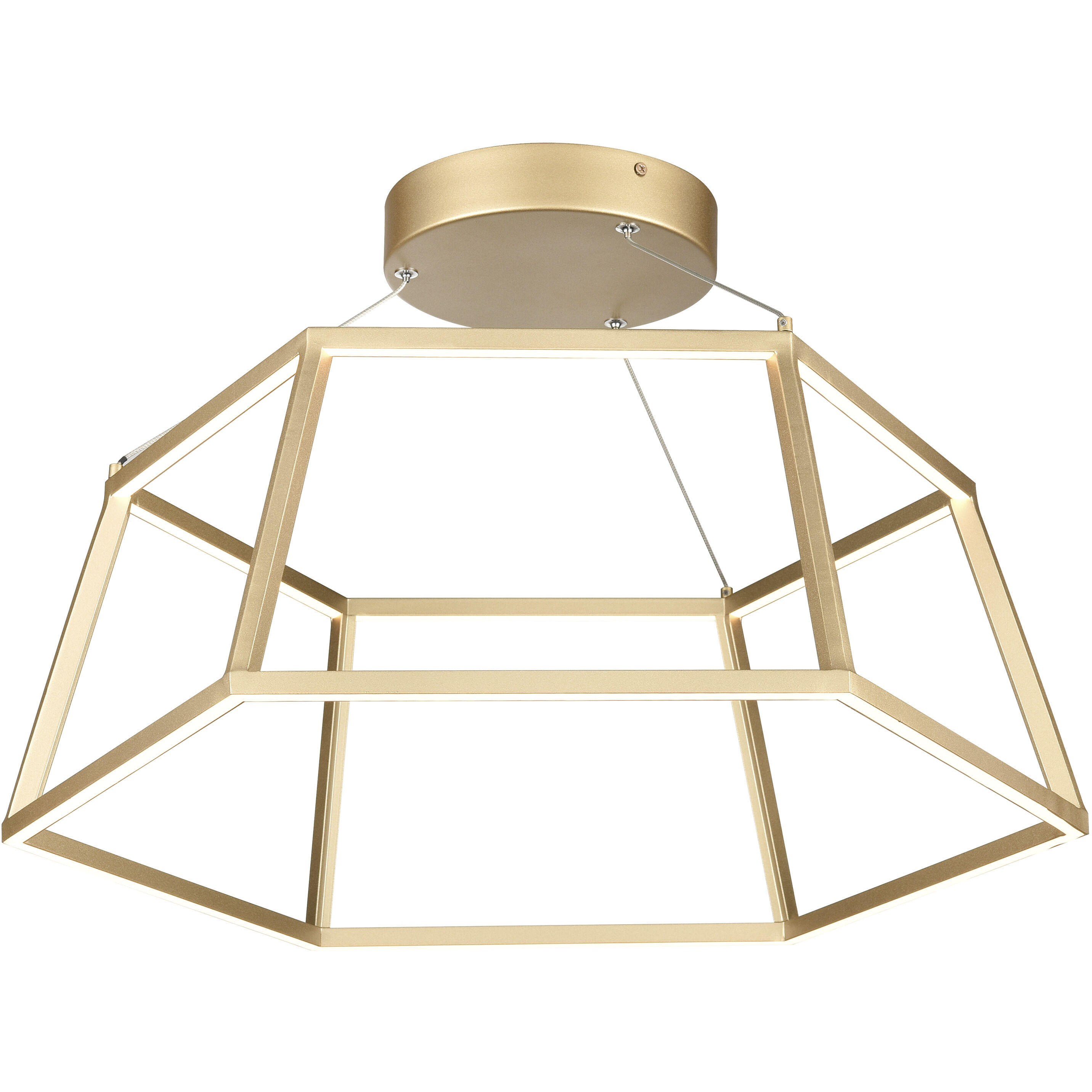 Minimalist LED 21 inch Soft Gold Chandelier Ceiling Light