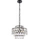 Mila 3 Light 14 inch Black Pendant Ceiling Light