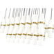 Cayden 23 Light 54 inch Modern Gold Linear Chandelier Ceiling Light