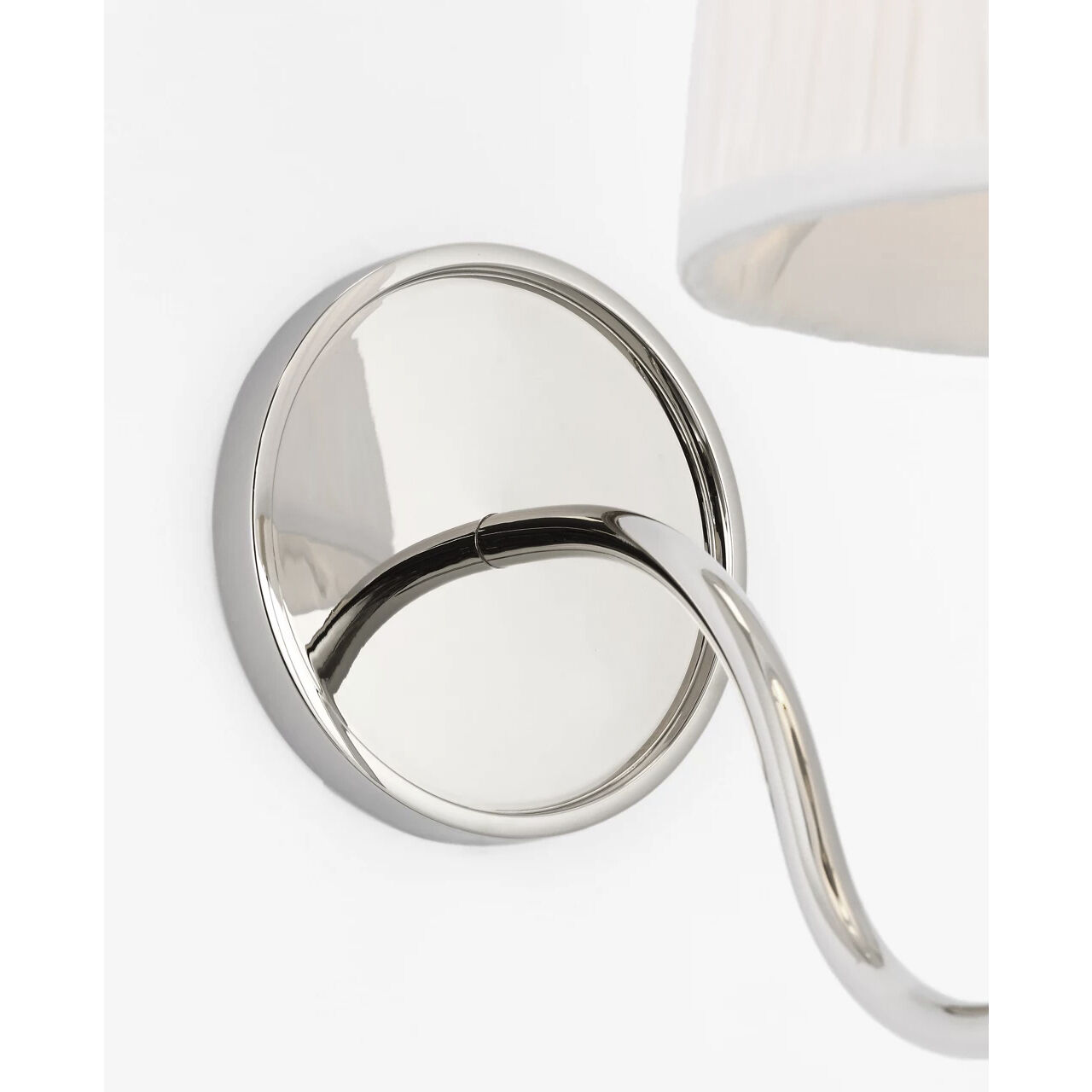 Amber Lewis Lyndsie LED 6 inch Polished Nickel Cordless Sconce Wall Light in Silk Pleated, Small