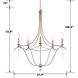Metro 5 Light 27.5 inch Antique Silver Chandelier Ceiling Light