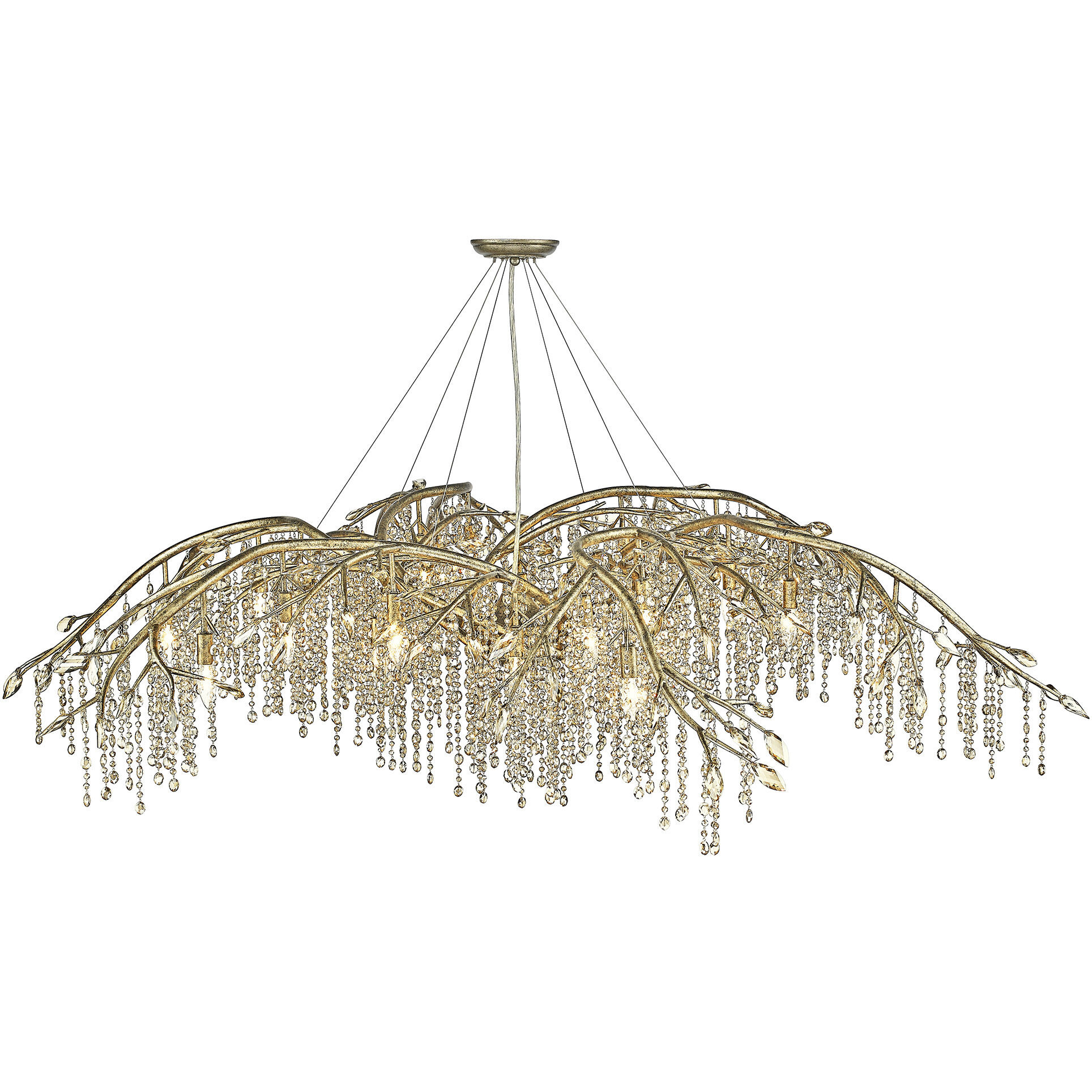 Autumn Twilight 80 inch 60.00 watt Mystic Gold Chandelier Ceiling Light, Large