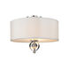 Cerchi 2 Light 15 inch Chrome Flush Mount Ceiling Light